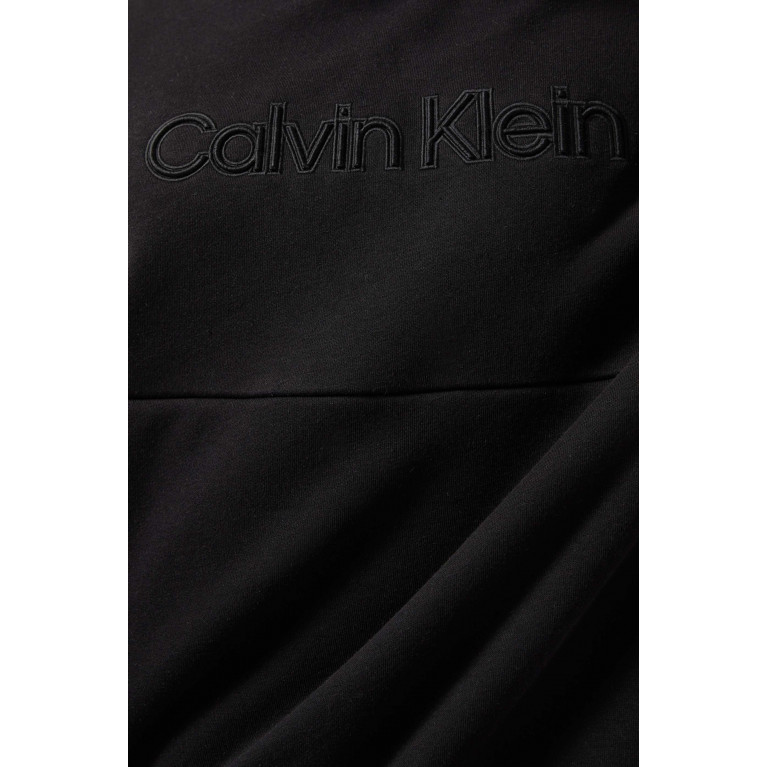 Calvin Klein - Logo Hoodie in Cotton Blend Black