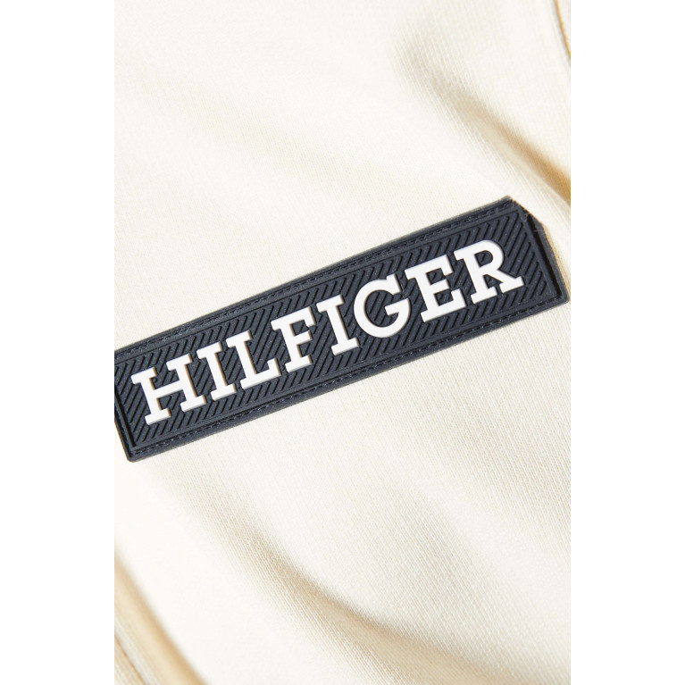 Tommy Hilfiger - Global Stripe Monotype Hoodie in Viscose-cotton Blend Neutral