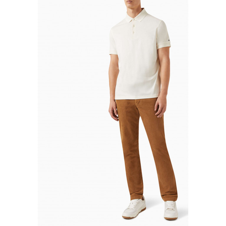 Tommy Hilfiger - Mercerized Slim-fit Polo T-shirt in Cotton-jersey Neutral