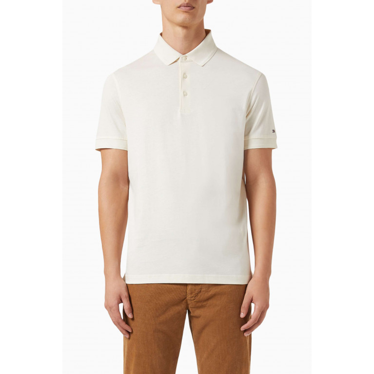 Tommy Hilfiger - Mercerized Slim-fit Polo T-shirt in Cotton-jersey Neutral