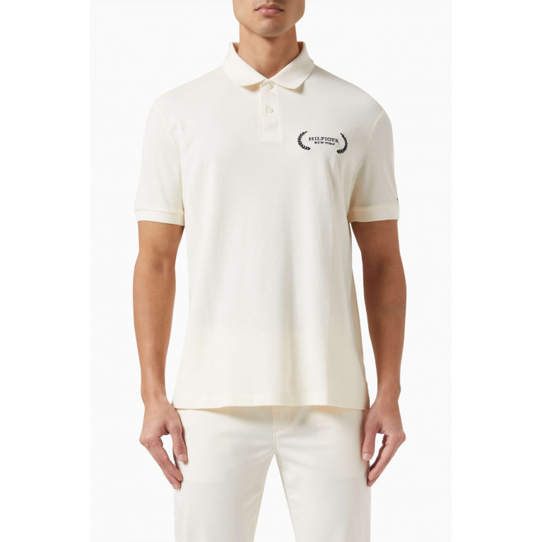 Tommy Hilfiger - Monotype NY Polo Shirt in Organic Cotton Pique Neutral