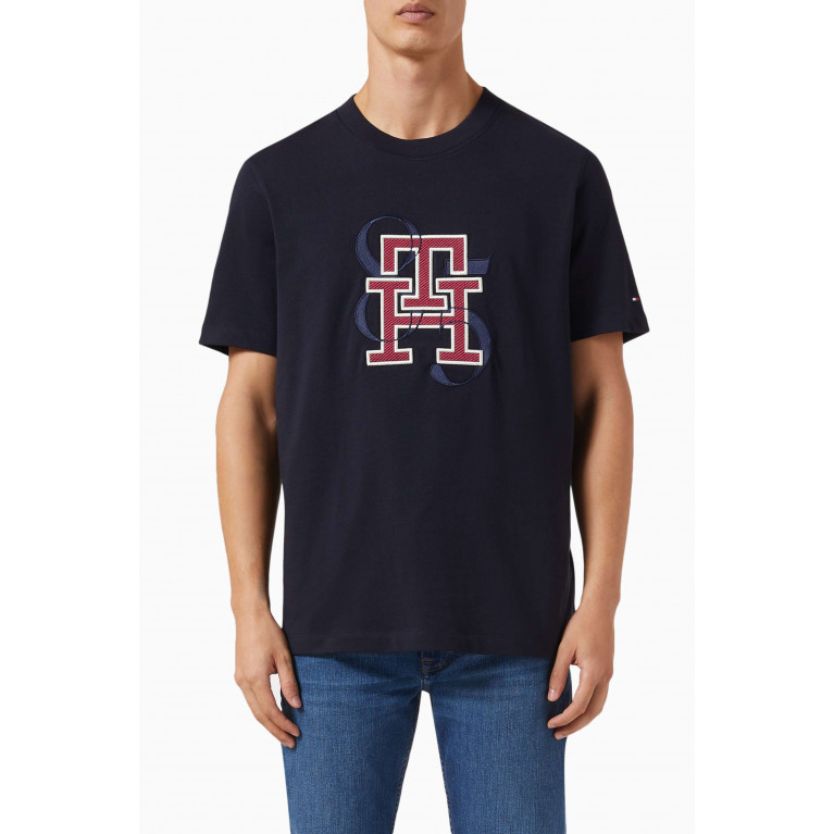Tommy Hilfiger - Monogram 85 T-shirt in Cotton-jersey Blue