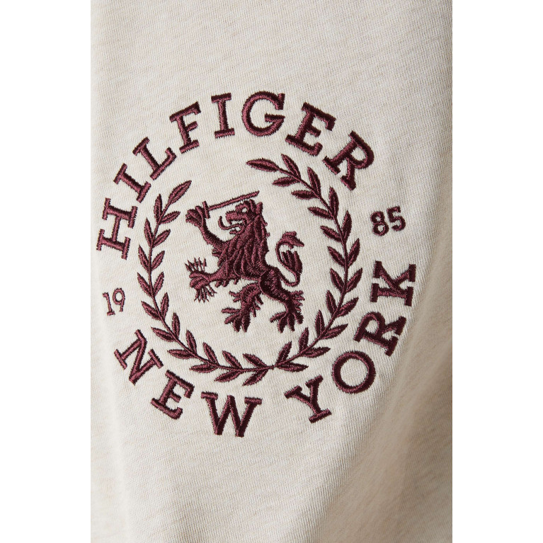 Tommy Hilfiger - Icon Crest T-shirt in Cotton Jersey Neutral
