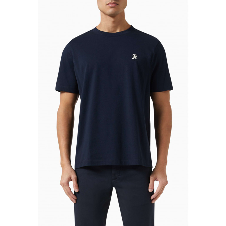 Tommy Hilfiger - Monogram IMD T-shirt in Cotton-jersey Blue