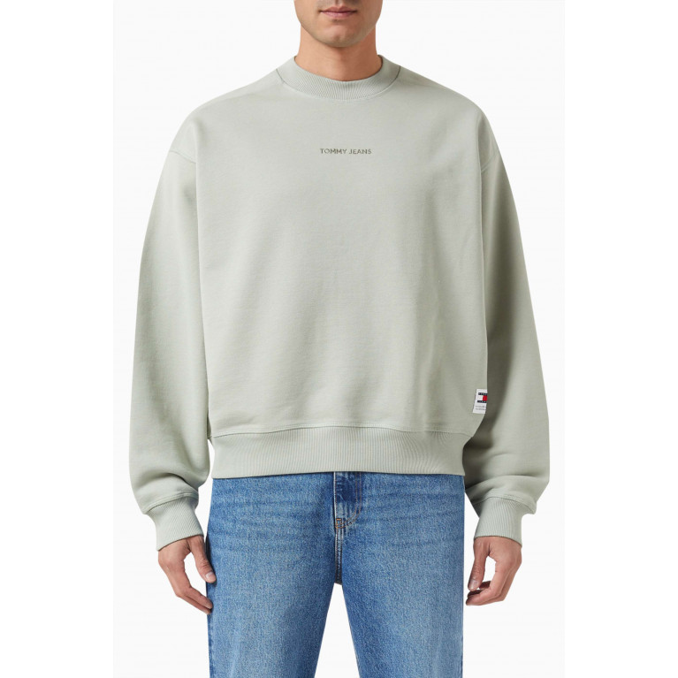 Tommy Jeans - Logo Boxy Sweatshirt in Cotton