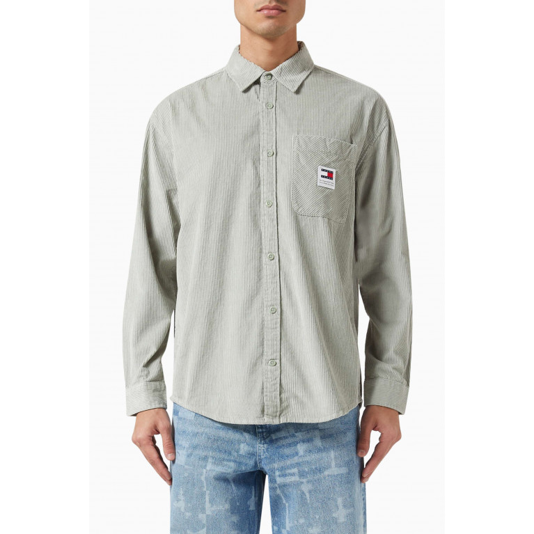 Tommy Jeans - Chunky Logo Shirt in Corduroy