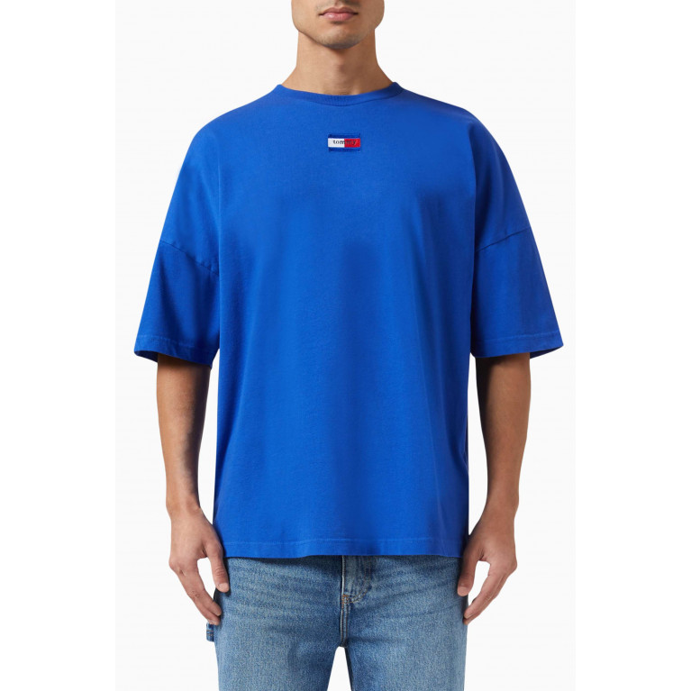 Tommy Jeans - Essential Logo T-Shirt in Cotton Blue