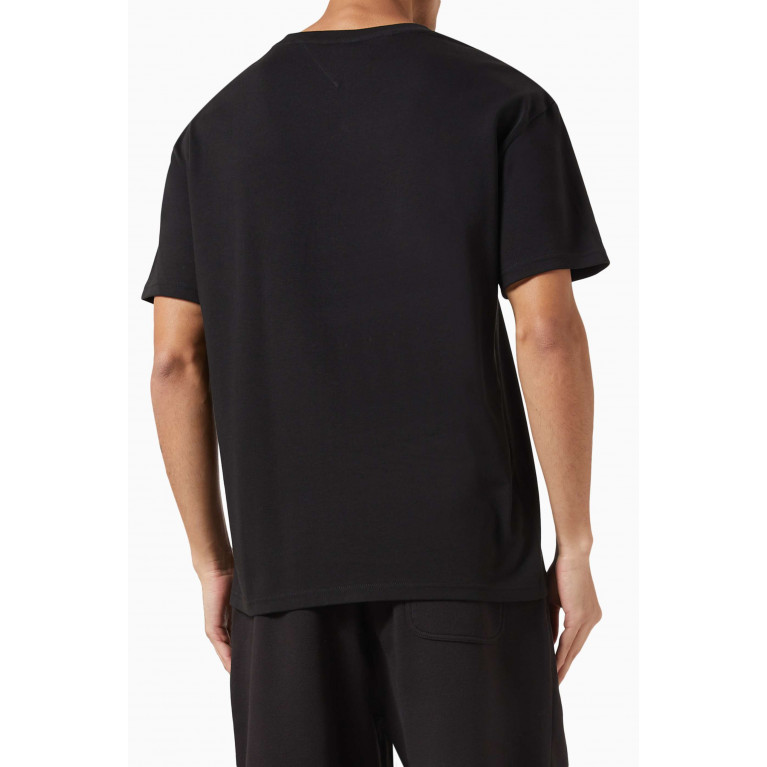 Tommy Jeans - Classics Logo T-Shirt in Cotton Black