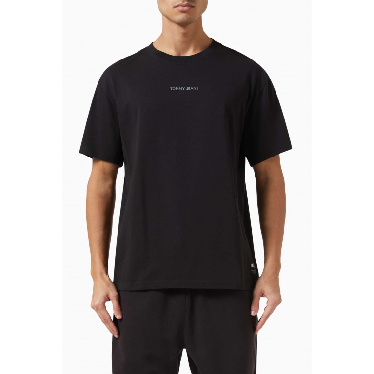 Tommy Jeans - Classics Logo T-Shirt in Cotton Black