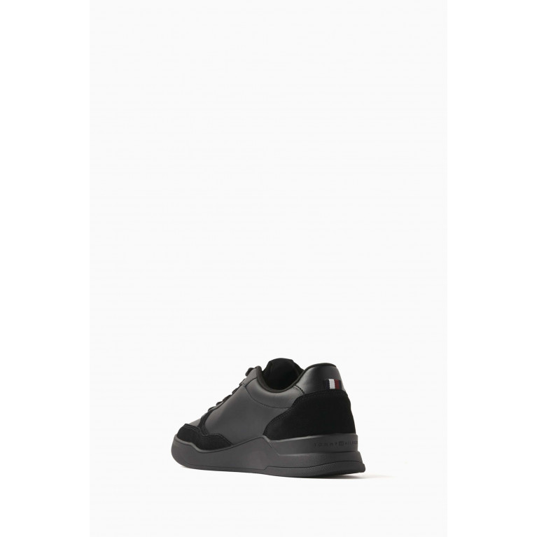 Tommy Hilfiger - Elevated Cupsole Sneakers in Leather Blend Black