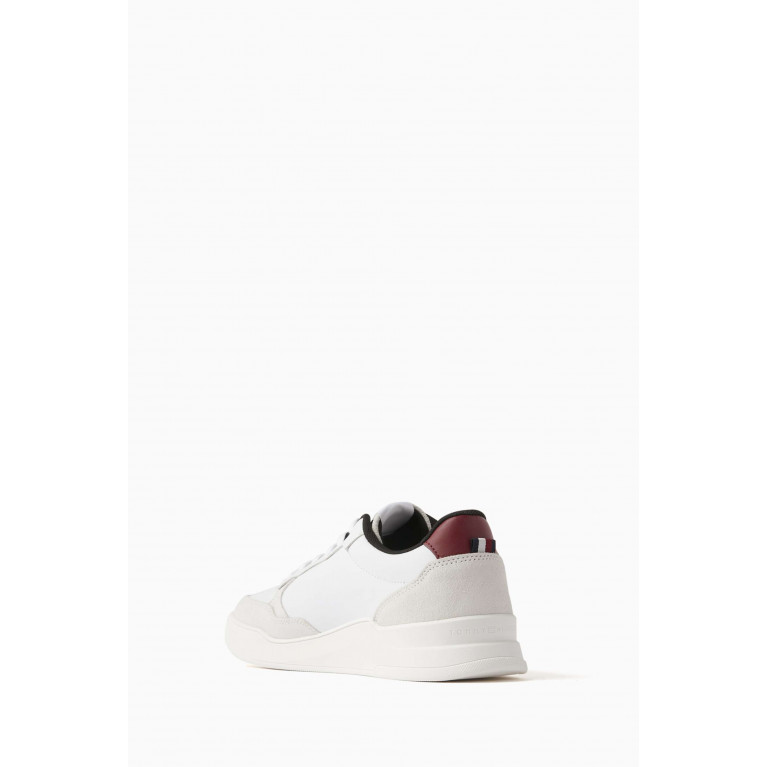 Tommy Hilfiger - Elevated Cupsole Sneakers in Leather Blend White