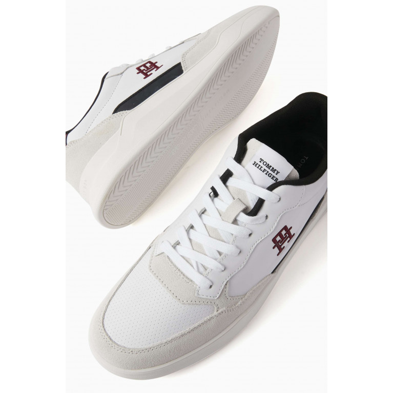 Tommy Hilfiger - Elevated Cupsole Sneakers in Leather Blend White