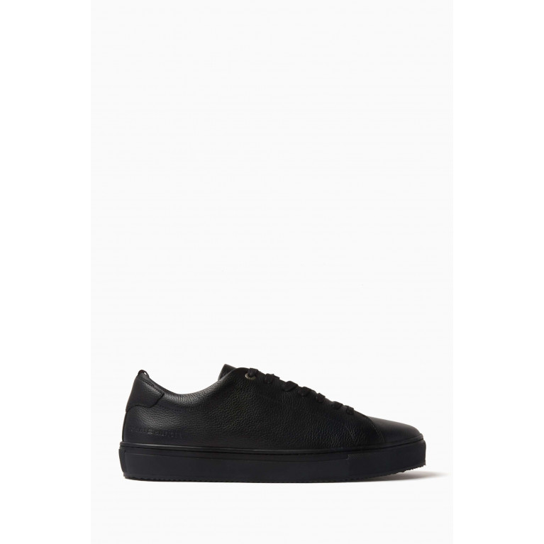 Tommy Hilfiger - Cupsole Low-top Sneakers in Leather Black