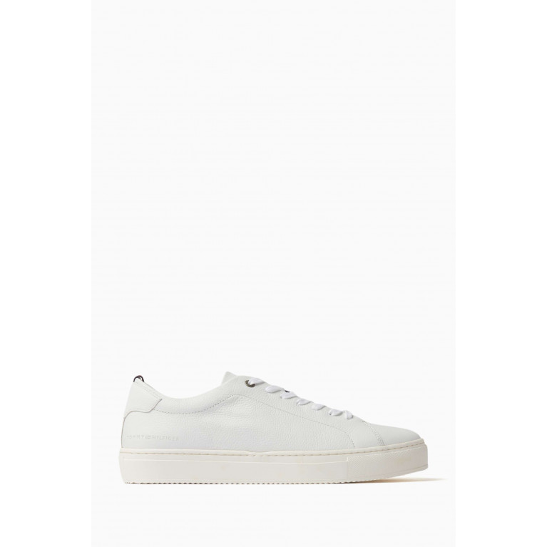 Tommy Hilfiger - Cupsole Low-top Sneakers in Leather White