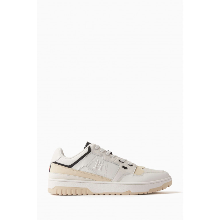Tommy Hilfiger - TH Basketball Sneakers in Leather Neutral