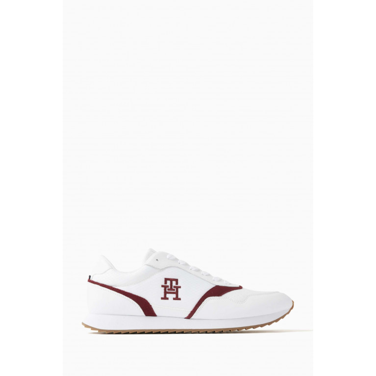 Tommy Hilfiger - Rubber Evo Sneakers in Mixed Leather White