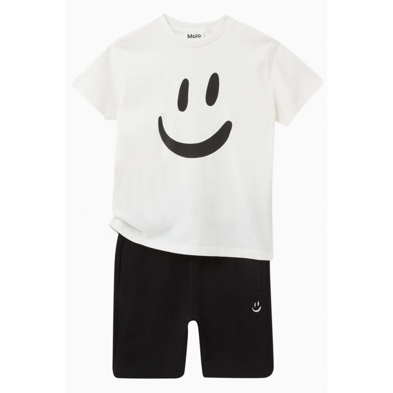 Molo - Smiley-print T-shirt in Cotton White