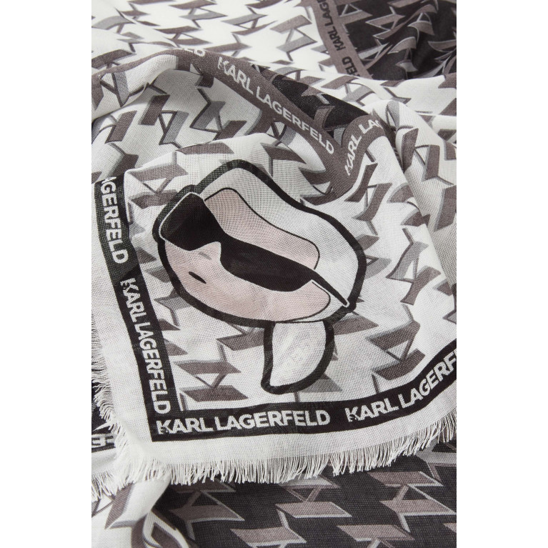 Karl Lagerfeld - K/Ikonik 2.0 Square Scarf in Viscose-blend
