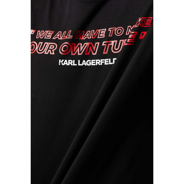 Karl Lagerfeld - Logo T-shirt in Stretch Cotton