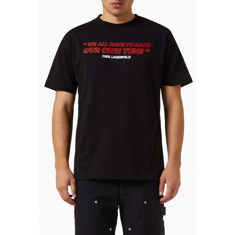 Karl Lagerfeld - Logo T-shirt in Stretch Cotton
