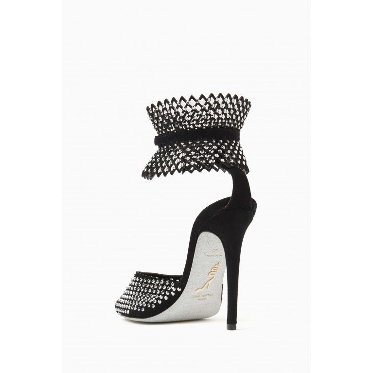 René Caovilla - Crystal Embellished 110 Sandals in Leather