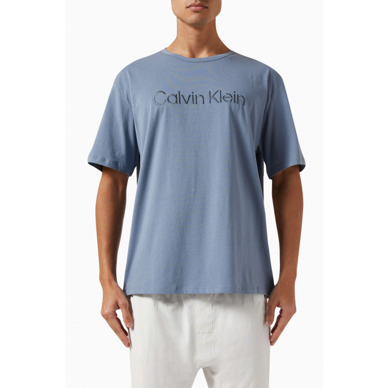 Calvin Klein - Logo Sleep Crew Neck T-shirt in Cotton