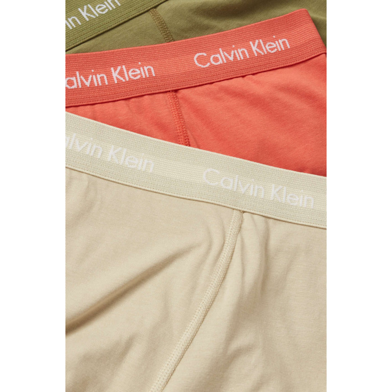Calvin Klein - Logo Band Trunks in Cotton, Set of 3 Multicolour