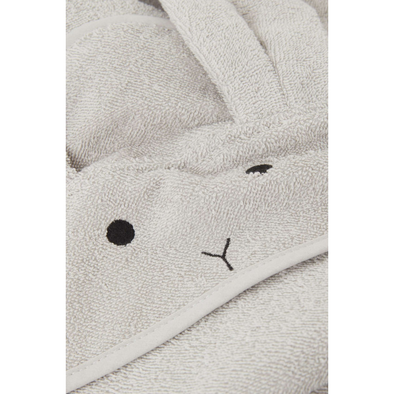 Liewood - Rabbit-detail Hooded Towel in Cotton Terry