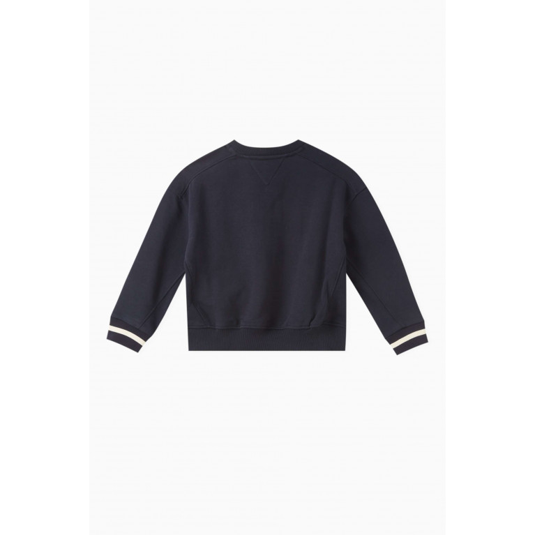 Tommy Hilfiger - Metallic Monotype Logo Sweatshirt in Cotton Blend
