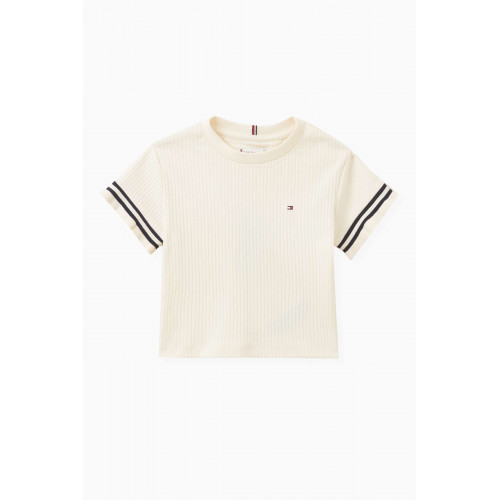 Tommy Hilfiger - Essential Ruffle Slim T-shirt in Cotton