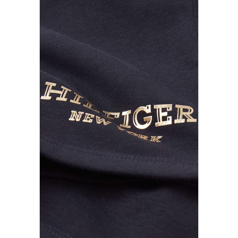 Tommy Hilfiger - Metallic Monotype Logo Shorts in Cotton Blend