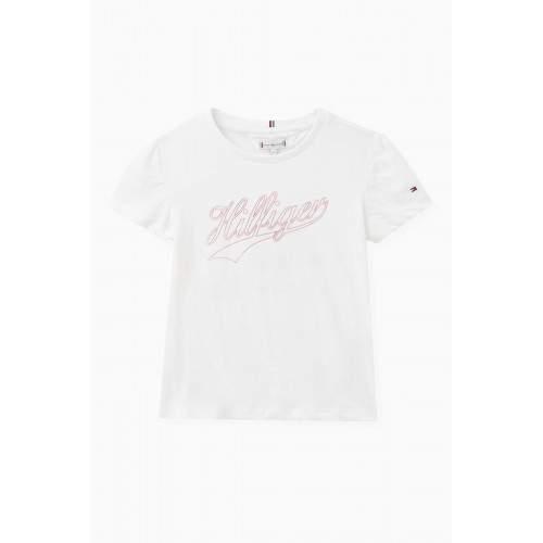 Tommy Hilfiger - Cursive Logo T-shirt in Cotton-blend