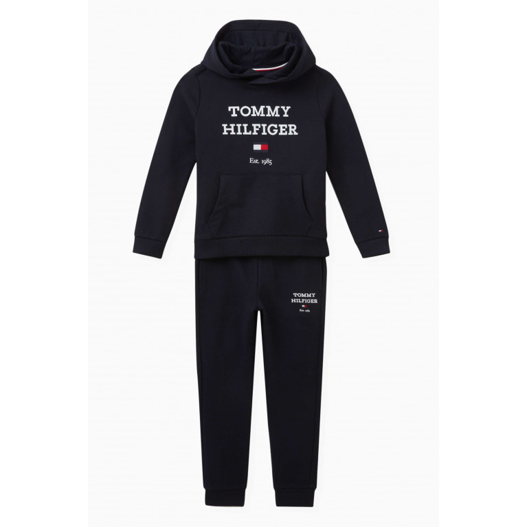 Tommy Hilfiger - Logo Hoodie and Joggers Set in Cotton