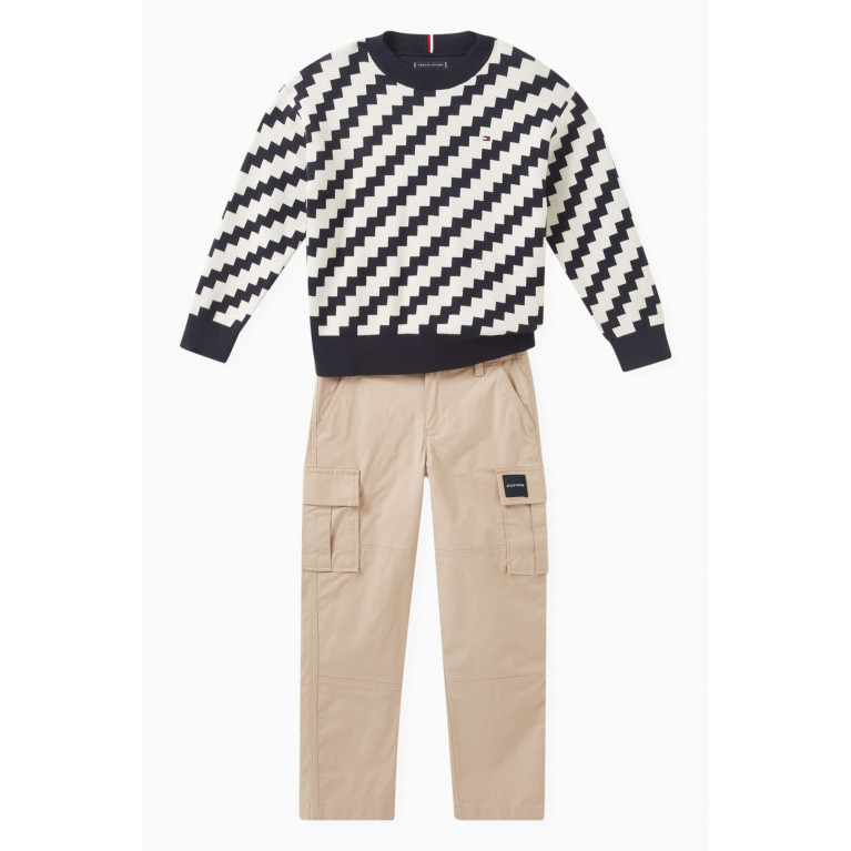Tommy Hilfiger - Jagged Stripe Sweater in Organic Cotton