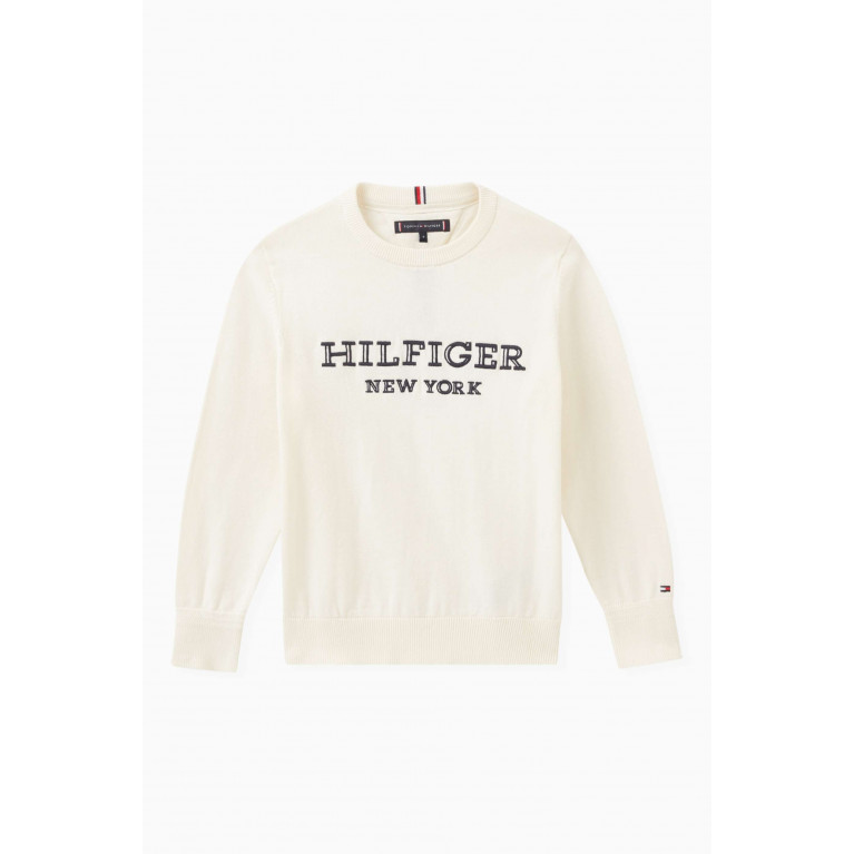 Tommy Hilfiger - Monotype Logo Sweatshirt in Cotton Neutral