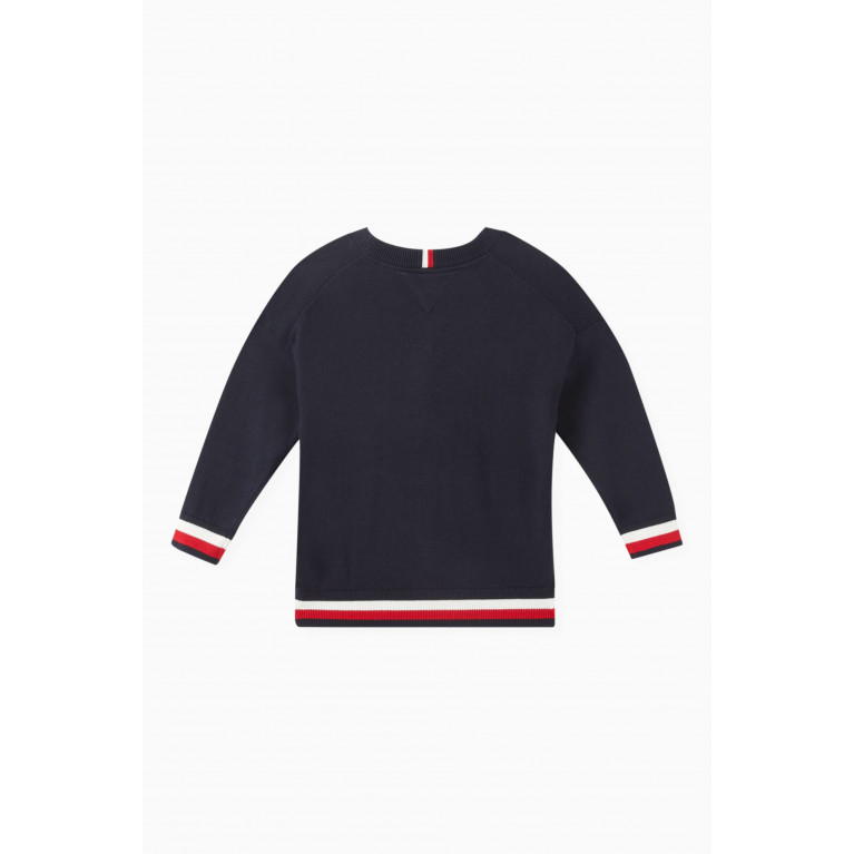 Tommy Hilfiger - Essential Signature Tape Cardigan in Cotton