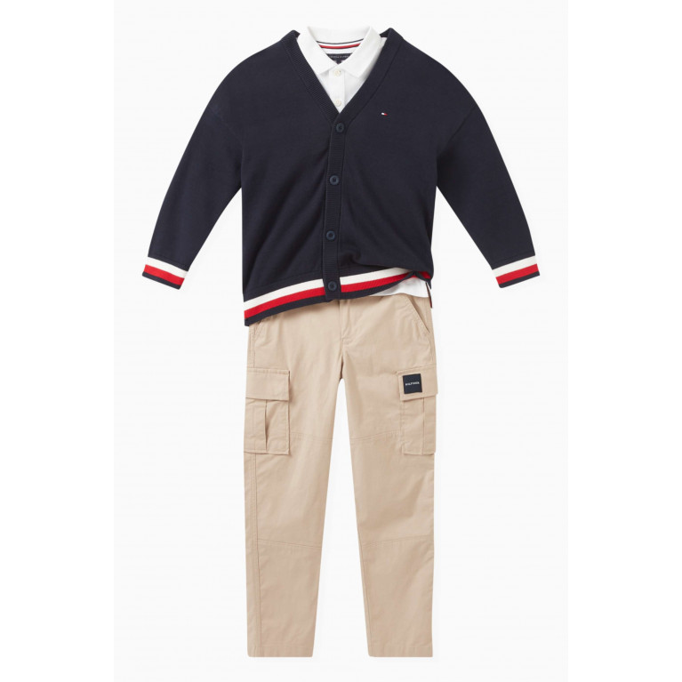 Tommy Hilfiger - Essential Signature Tape Cardigan in Cotton