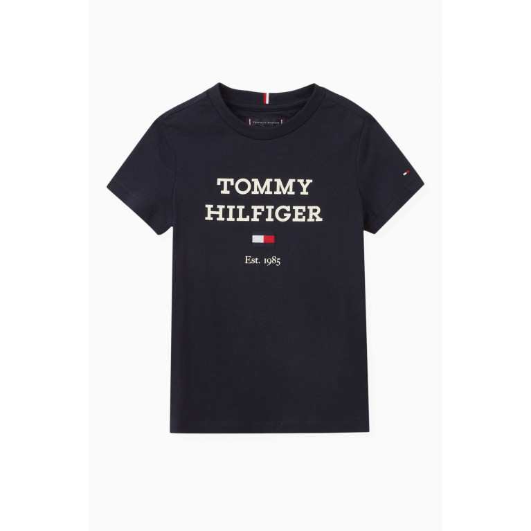 Tommy Hilfiger - Oversized Logo T-Shirt in Cotton Blue