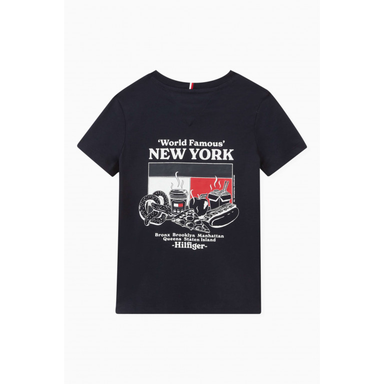 Tommy Hilfiger - Finest Foods Print T-Shirt in Cotton Blue