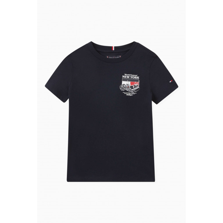 Tommy Hilfiger - Finest Foods Print T-Shirt in Cotton Blue