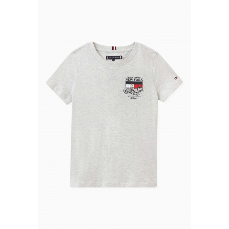 Tommy Hilfiger - Finest Foods Print T-Shirt in Cotton Grey