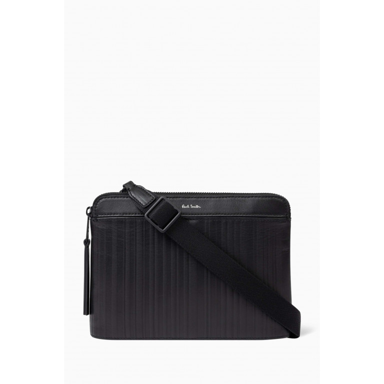 Paul Smith - Shadow Stripe Musette Bag in Leather