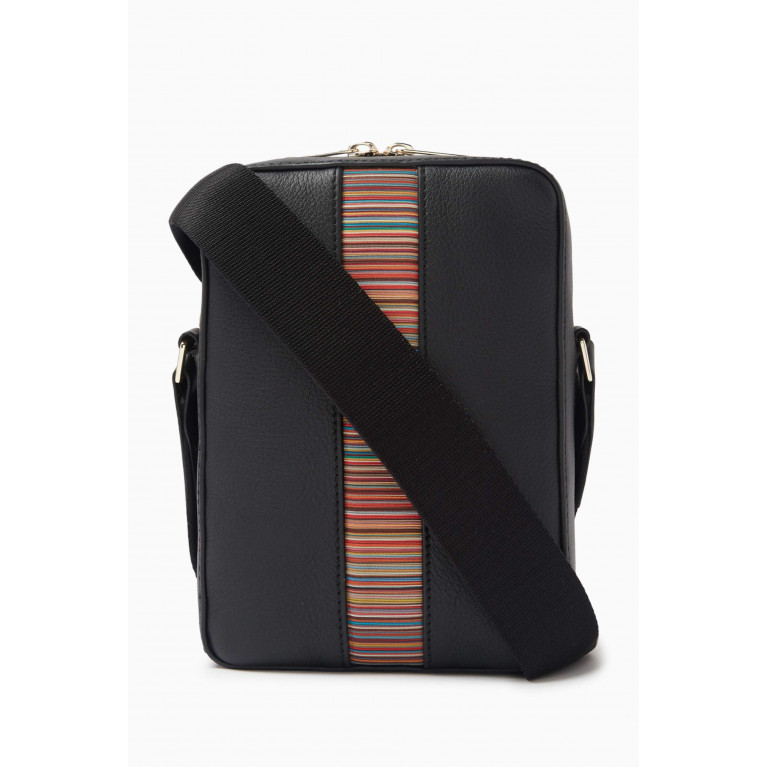 Paul Smith - Signature Stripe Flight Bag in Leather
