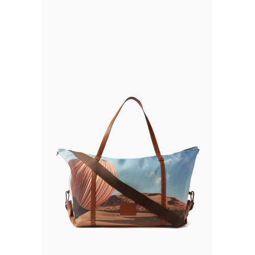Paul Smith - Signature Stripe Balloon Print Holdall in Canvas & Leather