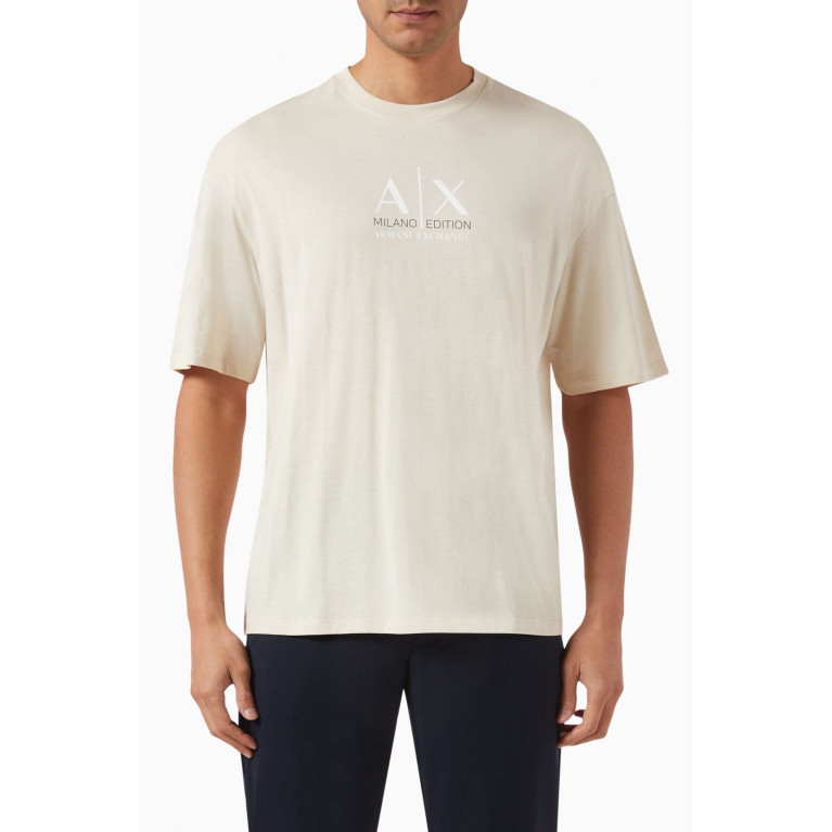 Armani Exchange - Milano Edition Logo T-shirt in Cotton Neutral