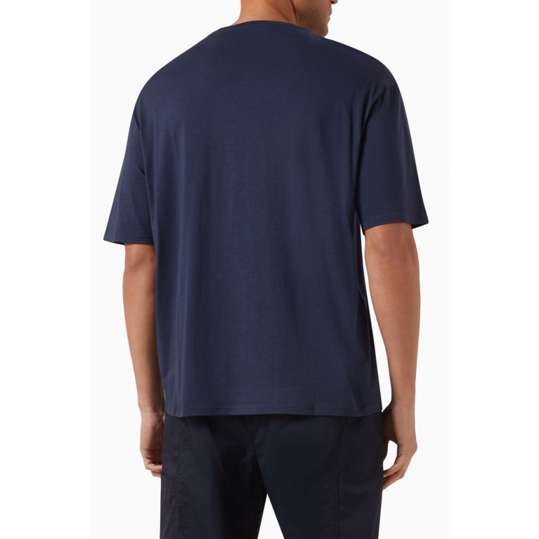 Armani Exchange - Milano Edition Logo T-shirt in Cotton Blue