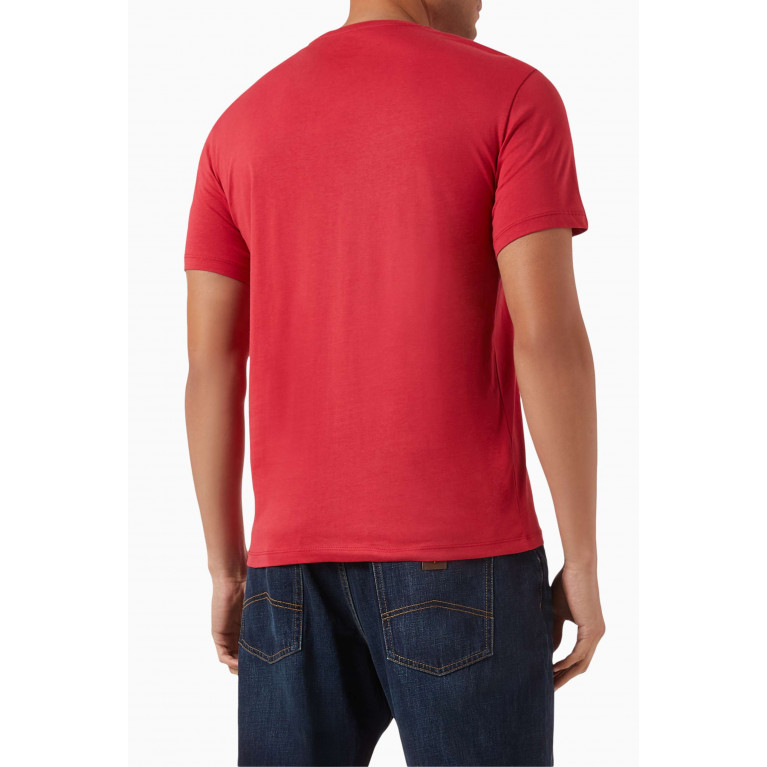 Armani Exchange - Digital Desert AX Logo T-shirt in Cotton Red