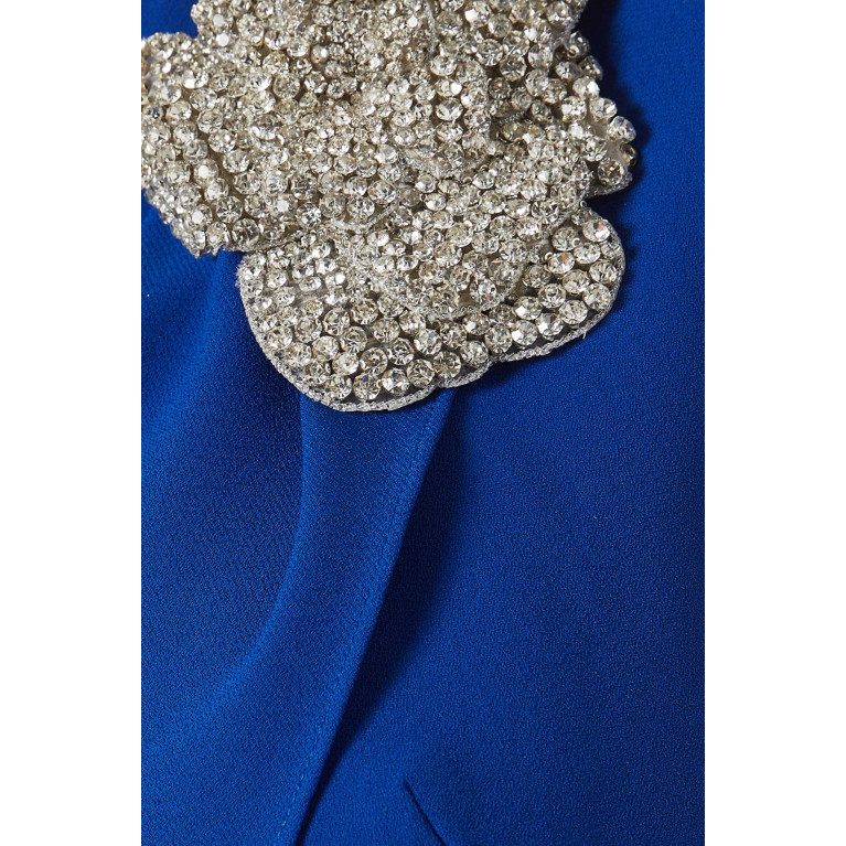 Nihan Peker - One-shoulder Crystal-embellished Gown in Crepe
