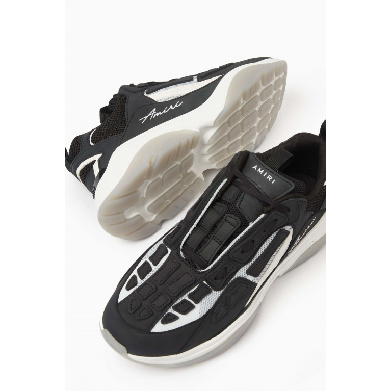 Amiri - Bone Runner Sneakers in Calf Leather Black