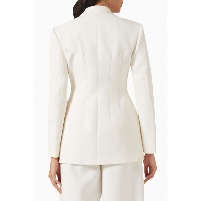 CHATS by C.Dam - Vauban Bar Suit Blazer in Twill-suiting White